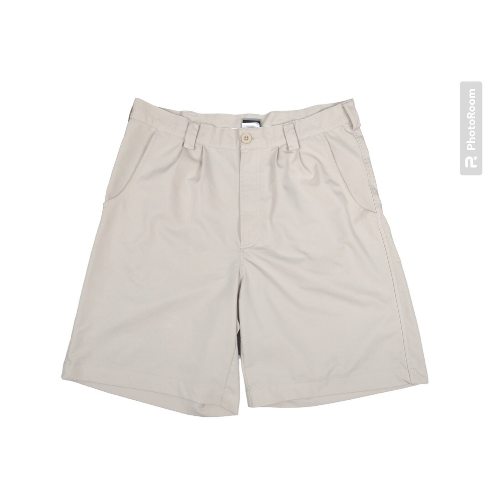 Under Armour Performance Tan Golf Shorts Men's Size 34 Single Front Pleat Khaki